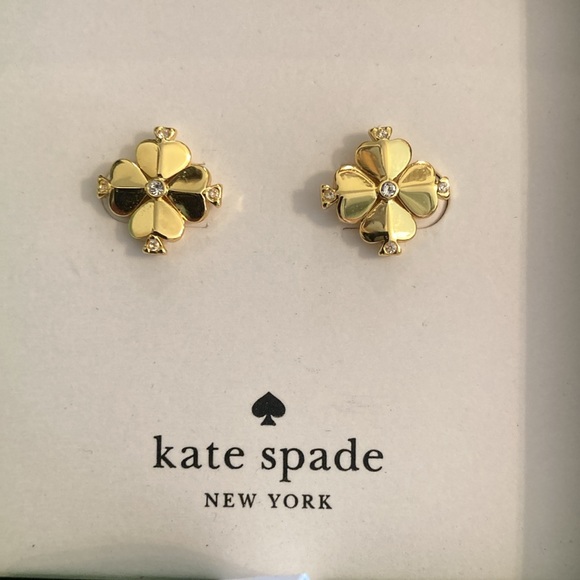 kate spade NEW YORK Clover Stud Earrings full inclusion NWT/NIB - Picture 2 of 8